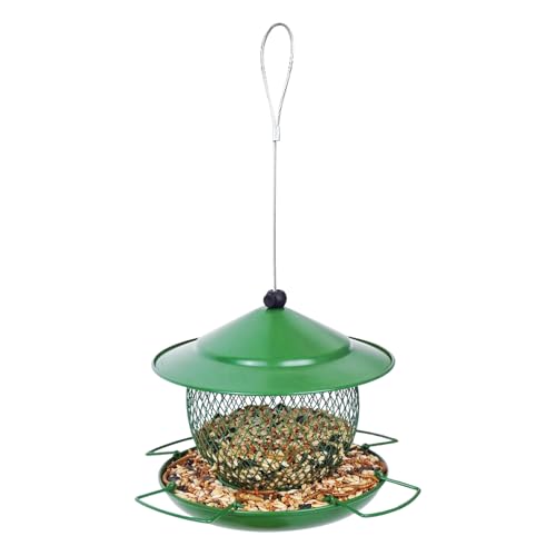 Eojpdji Wildvogelfutterautomaten - Metall-Vogelhaus Zum Aufhängen,Robuste wasserdichte Großvolumige Gartenzubehör Für Hinterhof Tierwelt Terrasse Beobachtung Balkon Draußen von Eojpdji