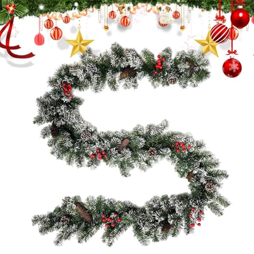 Eojpdji Winterkiefer Girlande Mit Roten Beeren, 8.8FT Weihnachtsbeeren Girlande Mit Tannenzapfen, Saisonale Deko Für Küche Kaminfeuer Bücherregal Hof Party Eojpdji Winterkiefer Girlande Mit Roten Beeren, 8.8FT Weihnachtsbeeren Girlande Mit Tannenzapfen, Saisonale Deko Für Küche Kaminfeuer Bücherregal Hof Party von Eojpdji