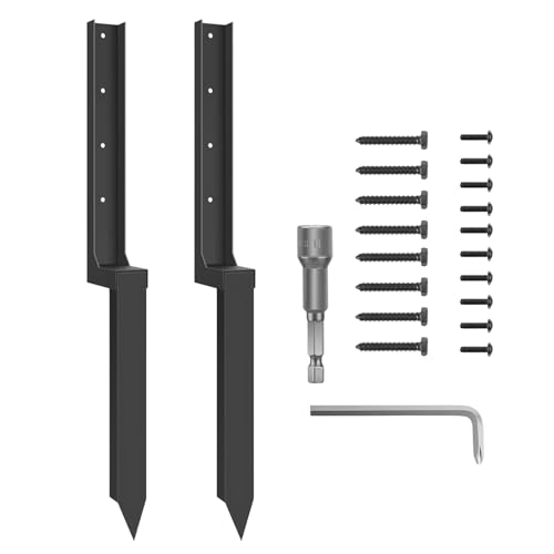 Eojpdji Zaunpfahl Reparaturstütze - Robuste Zaunhalterung - Stabile Metallspitzen Zur Einfachen Montage Und Ausgleich Von Neigung Bei Gartenzäunen Eojpdji Zaunpfahl Reparaturstütze - Robuste Zaunhalterung - Stabile Metallspitzen Zur Einfachen Montage Und Ausgleich Von Neigung Bei Gartenzäunen von Eojpdji