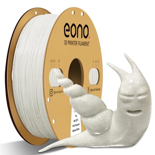 EONO PVB Filament 1,75mm PVB 3D Drucker Filament 1,75 1kg (2.2lbs), Maßgenauigkeit +/- 0.03mm 3D Druck Filament, Flammpunkt Weiß von Eono