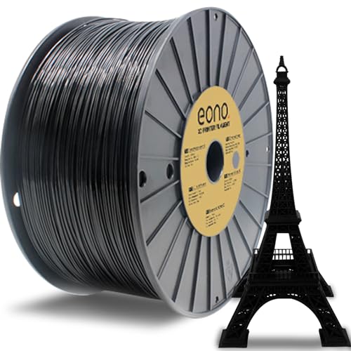 Eono PLA Plus Filament 1,75 mm, PLA Pro 3D Drucker Filament, PLA+ Filament 6,6 LBS (3 kg), Maßgenauigkeit +/- 0,05 mm für FDM Drucker, Schwarz von Eono