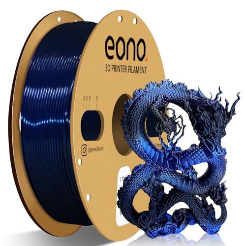 Eono Schwarz Blau Filament Zweifarbig Gradient Filament Filament Mehrfarbig, PLA Filamnet 1.75mm,Silk Verlauf Dual PLA, 1kg Spule +/- 0,03 mm(2.2lbs), Silk Zweifarbig Schwarz Blau von Eono