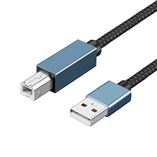 Eono USB Druckerkabel, Scannerkabel USB 2.0 Typ B Kabel USB A auf USB B Nylon Drucker Kabel PC Printer Cable Kompatibel mit HP, Dell, Canon, Epson, Brother usw, 1M von Eono