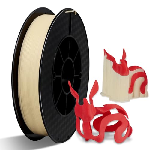 Eono Wasserlösliches PVA Filament 1,75 mm PVA 3D Drucker Filament 500g (1,1 lbs) als Trägermaterial Verwendet, Natürlich von Eono