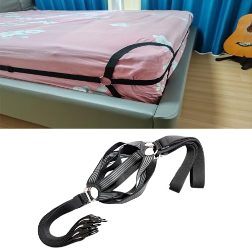 Eopocdor Bettlakenspanner Verstellbar, Matratzenhalter,Elastisches Bettwäsche-Halter-Band, um Blätter auf dem Bett zu halten, 360-Grad-Griff-Bettlaken-Bänder (A) von Eopocdor