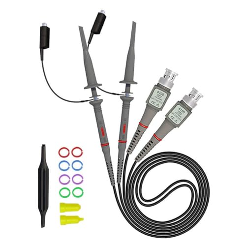Eorleya 2er-Pack Universal-P6100-Oszilloskoptastköpfe 100 MHz, Oszilloskop-Cliptastköpfe 1 X 10 mit Eorleya 2er-Pack Universal-P6100-Oszilloskoptastköpfe 100 MHz, Oszilloskop-Cliptastköpfe 1 X 10 mit von Eorleya