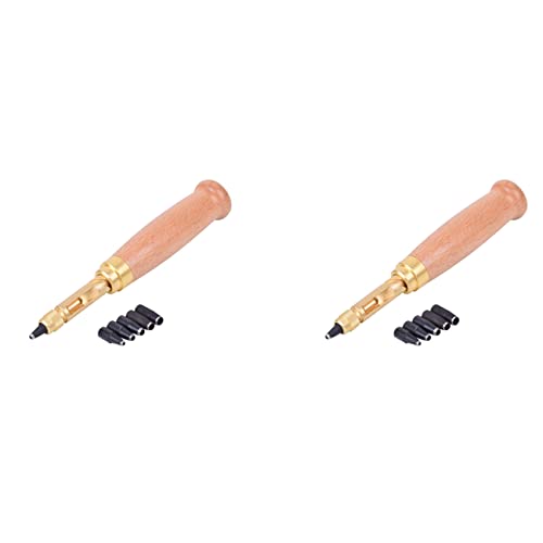 Eoslcusmvl 2X 6 Spitze Groessen 1,5 mm, 2 mm, 2,5 mm, 3 mm, 3,5 mm, 4 mm Schraube Locher/Auto Leder Werkzeug Buch Drill Craft Kit von Eoslcusmvl