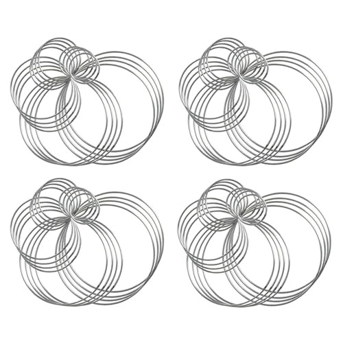 Eoslcusmvl 80 Stück Metall Fänger Ringe Reifen Stahl Silber Ringe für Kunst, Makramee und Andere DIY Projekte in 5 Größen von Eoslcusmvl