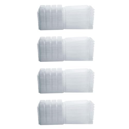 Eoslcusmvl Wachsschmelzbehälter - 8 Mulden, Durchsichtige, Leere Kunststoff-Wachsschmelzformen - 100 Packungen Würfelmuscheln für Törtchen, Wachsschmelze von Eoslcusmvl