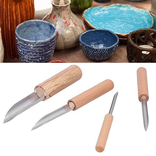 Halbrunde Lochschneider Keramik Ton Keramik Werkzeuge, 4 Stück Ton Lochschneider Set Edelstahl Robust zum Schnitzen, Formen, Tonskulptur, Modellieren von Eosnow