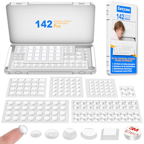 Eotyunc Gummipuffer Transparent 6 Größen mit Reiseetui - Gummi Elastikpuffer Schutzpuffer Möbelpuffer Selbstklebend für Türen Schubladen Tastatur - Anschlagdämpfer Türpuffer für Tür Schranktür Möbel Eotyunc Gummipuffer Transparent 6 Größen mit Reiseetui - Gummi Elastikpuffer Schutzpuffer Möbelpuffer Selbstklebend für Türen Schubladen Tastatur - Anschlagdämpfer Türpuffer für Tür Schranktür Möbel von Eotyunc