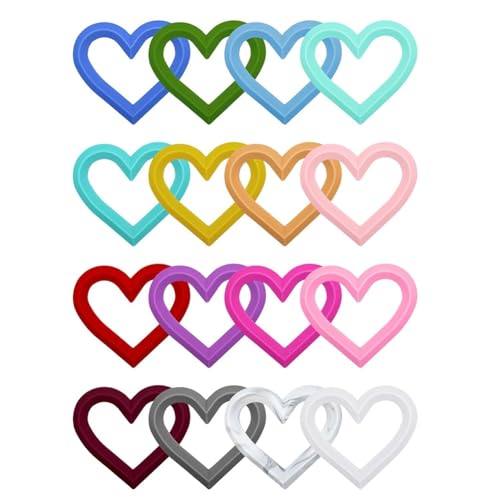 Eouayoree 16 Stück Silikon-Perlenringe, 65 Mm, Silikon-Perlenring, Runde Silikon-Perlenschlaufe mit 2 Löchern () von Eouayoree