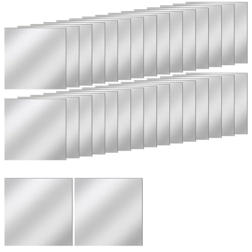 Eouayoree 30 Stück Selbstklebende Mini-Spiegelfliesen Aus Acryl, 4 Quadratisch, Hochauflösende Winzige Spiegelfliesen zum Basteln, 10 X 10 cm Eouayoree 30 Stück Selbstklebende Mini-Spiegelfliesen Aus Acryl, 4 Quadratisch, Hochauflösende Winzige Spiegelfliesen zum Basteln, 10 X 10 cm von Eouayoree