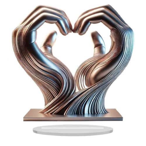 Eouayoree Liebesfinger-Statue, Herzförmige Acrylhände-Skulptur, Modernes Kunsthandwerk, Heimdekoration, Ästhetische Dekoration für Schlafzimmer Eouayoree Liebesfinger-Statue, Herzförmige Acrylhände-Skulptur, Modernes Kunsthandwerk, Heimdekoration, Ästhetische Dekoration für Schlafzimmer von Eouayoree