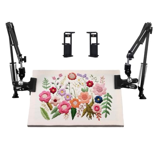 Eouayoree Verstellbare Handstickstärke -Hoop -Ständer Hoop/Telefonhalter Hände Freier Nadelpunkt -Hoop -Ständer von Eouayoree
