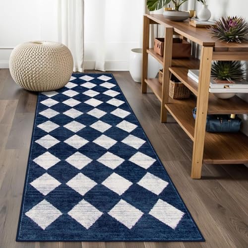 Eouyt Langer Teppich Läufer rutschfest, Küchenteppich Waschbar, Flurläufer Lang, Eingangsteppich Modern Teppich für Küche Flur Wohnzimmer(F,50x120cm) von Eouyt