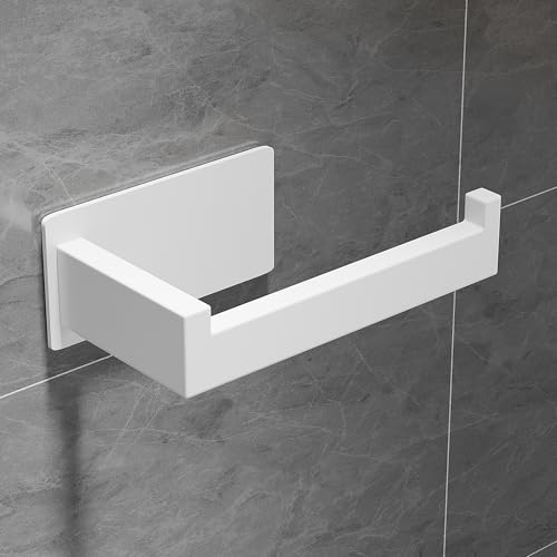 Eowihor Toilettenpapierhalter Ohne Bohren, Selbstklebend Klopapierhalter Edelstahl Toilettenpapierrollenhalter Wc Halter Rollenhalter Klorollenhalter Papierhalter für Küche und Badzimmer, Weiß von Eowihor