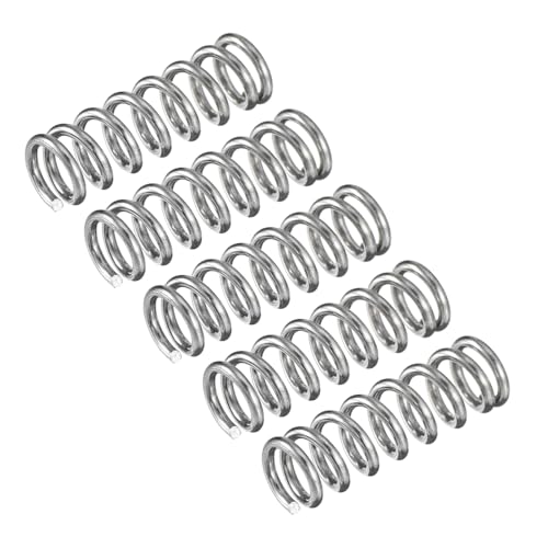 10 Stück Edelstahl Druckfeder 0.4mm x 5mm x 40mm Druckfedern Silber von Eoyajsze