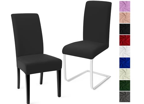 Stuhlhussen 2er Set Stuhlbezüge Moderne Stretch Stuhlhussen Universal Husse Abnehmbare Stuhlbezug Waschbarer Abdeckung Esszimmer Dekoration Spannbezug,für Hotel Hochzeit Partys(2er Set, Dark Gray)-C von Eozakavod