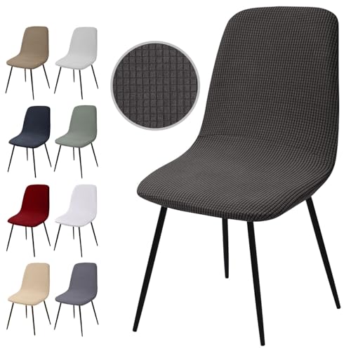 Stuhlhussen 4er Set, Stretch Stuhlbezug Jacquard Esszimmerstühlhussen Universal Stuhlhussen Abnehmbarer Waschbarer Stuhlabdeckung für Esszimmer,Hotel,Bankett,Hochzeit,Partys Deko(Y-Grey, 4er Set) von Eozakavod