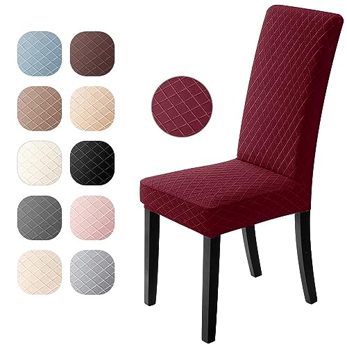 Stuhlhussen 4er Set Universal Stretch Stuhlhussen Moderne Jacquard Husse Abnehmbare Stuhlbezug Abdeckung Esszimmer überzug Bi-Elastic Spannbezug,für Bankett Deko und Hochzeit Partys(Bordeaux,4 er Set) Stuhlhussen 4er Set Universal Stretch Stuhlhussen Moderne Jacquard Husse Abnehmbare Stuhlbezug Abdeckung Esszimmer überzug Bi-Elastic Spannbezug,für Bankett Deko und Hochzeit Partys(Bordeaux,4 er Set) von Eozakavod