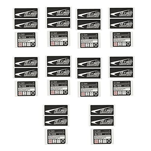 Epdpekc 10 SäTze BL1830 Label Lithium Ionen Batterie 18V 5.0Ah Aufkleber Label Geeignet für 18V Batterie Logo Epdpekc 10 SäTze BL1830 Label Lithium Ionen Batterie 18V 5.0Ah Aufkleber Label Geeignet für 18V Batterie Logo von Epdpekc