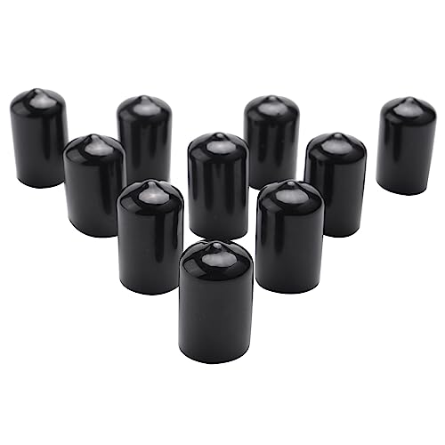 Epdpekc 10 StüCke Gummi End Kappen 16 Mm ID PVC Rund Rohr Bolzen Kappe Abdeckung Schraube Gewinde Schutz Schwarz von Epdpekc