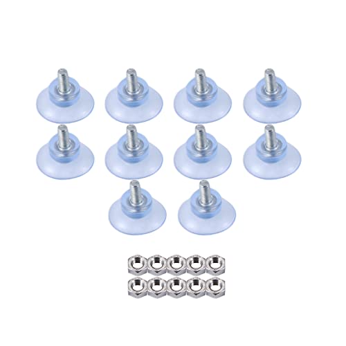 Epdpekc 10 StüCke Gummi Starker Saug Napf für Glas Tisch Platten mit M6 Schraube von Epdpekc