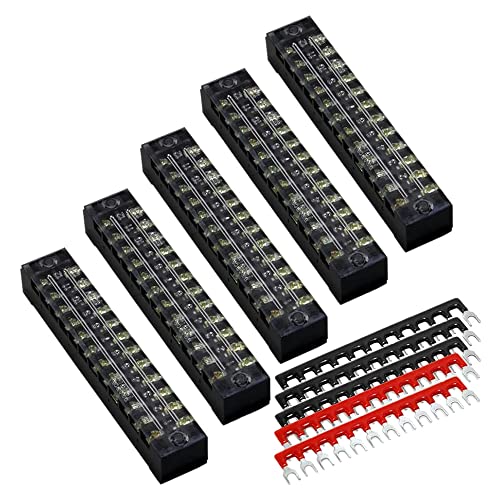 Epdpekc 10 StüCke Klemmenblock 12 Positionen Zweireihig 600V 15A Schraubklemmenleisten mit Abdeckungsklemmenleiste Epdpekc 10 StüCke Klemmenblock 12 Positionen Zweireihig 600V 15A Schraubklemmenleisten mit Abdeckungsklemmenleiste von Epdpekc