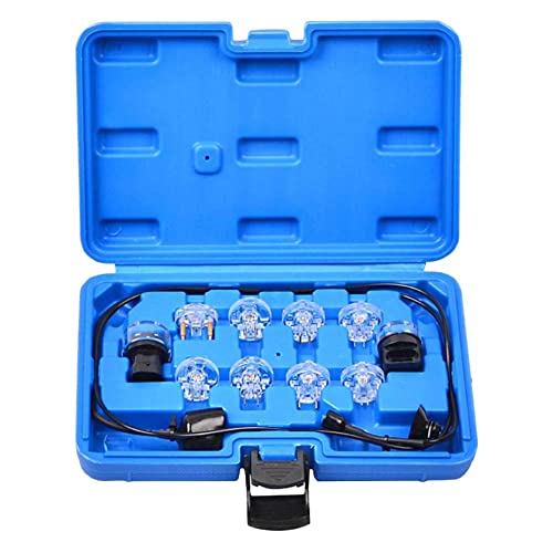 Epdpekc 11-Teiliges Noid Light-Testkit, Kraftstoffeinspritzdüsen-Tester-Werkzeug, Noid Light-Set, Kraftstofflampe, Kraftstoffeinspritzdüsen-Tester-Kit, Schwarz von Epdpekc