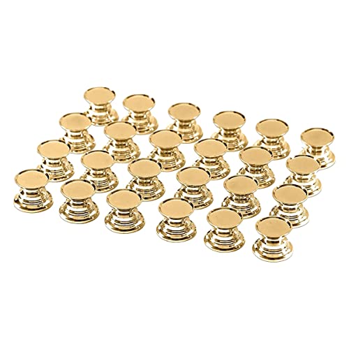 Epdpekc 24 STÜCKE DIY Kristall-Epoxidharz-Schubladenknaufbasis, SchubladengriffzubehöR, DIY-Harzgriff-Legierungsbasis im GroßEn Mengen (Golden) von Epdpekc