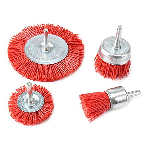 Epdpekc 4 StüCk Nylon Filament Schleifmittel Draht Becher BüRsten Nylon Ende BüRsten Kit für Bohrer Rotation Werkzeug mit 1/4 Schaft von Epdpekc