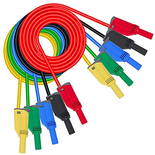 Epdpekc 5 StüCke Bananen Stecker Silikon Messleitungen 4 Mm Voll Isolierte Sicherheits Ummantelte Stapelbare Bananen Stecker VerläNgerungs Kabel mit Weichem Draht Epdpekc 5 StüCke Bananen Stecker Silikon Messleitungen 4 Mm Voll Isolierte Sicherheits Ummantelte Stapelbare Bananen Stecker VerläNgerungs Kabel mit Weichem Draht von Epdpekc
