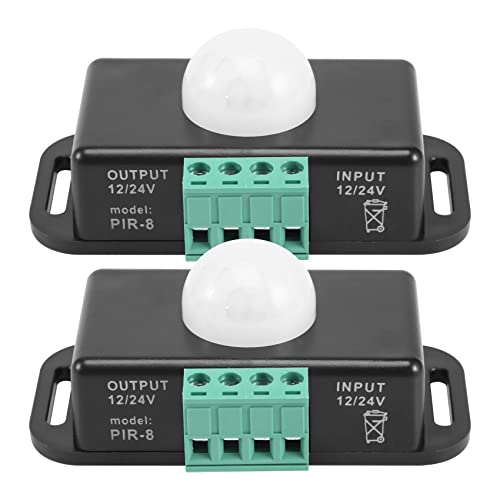 Epdpekc Bewegungs Sensor Schalter, 12V 24V PIR Sensor LED Schalter Controller für Flexible LED Streifen Licht, 2 Pack von Epdpekc