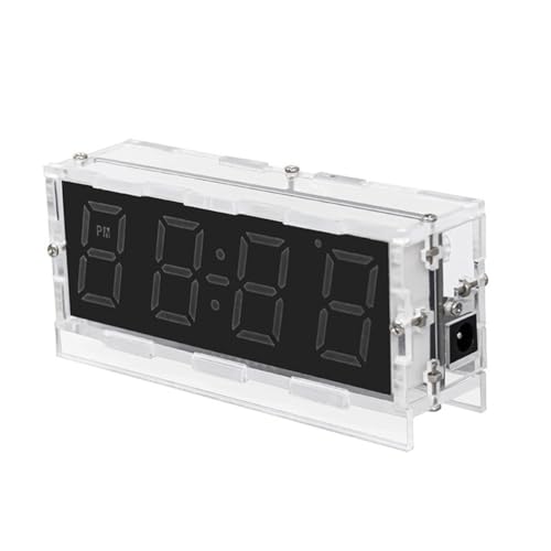 Epdpekc Buntes RGB-DIY-Digitaluhr-Kit, Anzeige, Temperaturalarm, Lötprojekt, Lernübungen, Lötelektronik-Kit von Epdpekc