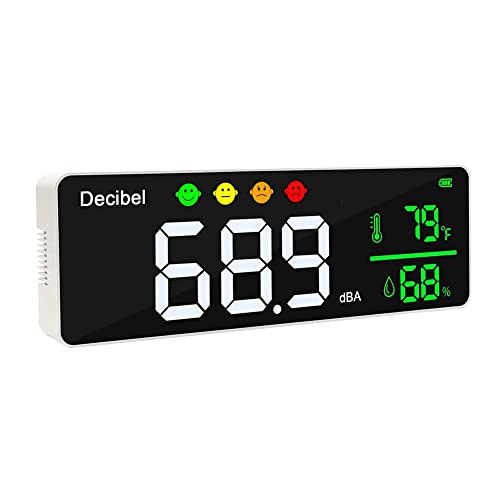 Epdpekc DezibelmessgeräT Schallpegelmesser + Luftfeuchtigkeit & Temperatur. Klassenzimmer-LäRmmesser, SPL- Und DB-Messer für die Wandmontage Epdpekc DezibelmessgeräT Schallpegelmesser + Luftfeuchtigkeit & Temperatur. Klassenzimmer-LäRmmesser, SPL- Und DB-Messer für die Wandmontage von Epdpekc