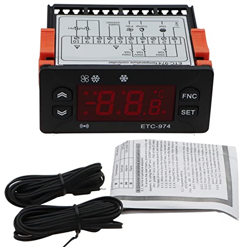Epdpekc ETC-974 Digitaler Temperatur Regler Mikrocomputer Thermostat Thermostat KäLte Alarm 220V Sensor Epdpekc ETC-974 Digitaler Temperatur Regler Mikrocomputer Thermostat Thermostat KäLte Alarm 220V Sensor von Epdpekc
