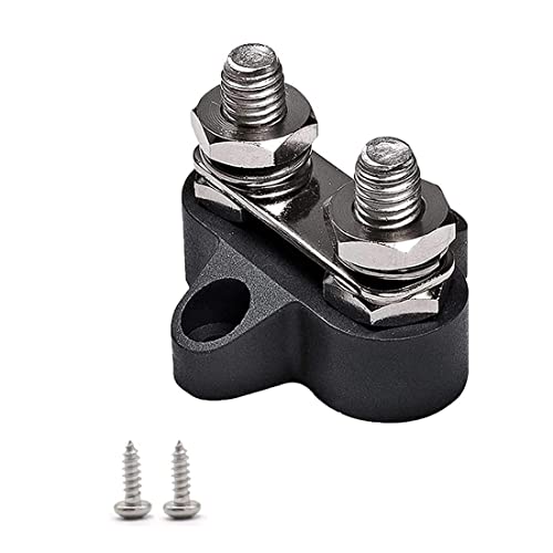 Epdpekc Klemmenblockbolzen M8 48V Junction Block Bus Bar Dual Heavy Duty Power Distribution Stud für RV Boot,Schwarz Epdpekc Klemmenblockbolzen M8 48V Junction Block Bus Bar Dual Heavy Duty Power Distribution Stud für RV Boot,Schwarz von Epdpekc