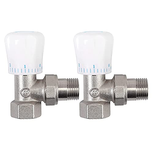 Epdpekc Thermostatisches HeizköRper Ventil 2 StüCk 15 Mm X 1/2 Thermostat TRV Thermostatisches HeizköRper Ventil für das Haus BüRo von Epdpekc