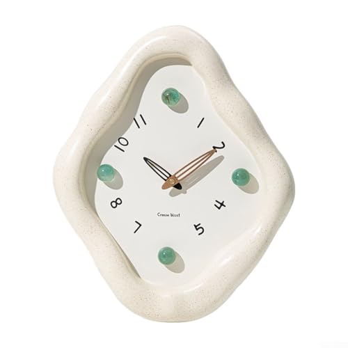 1 Wanduhr (ohne Batterie) 30,5 cm Wanduhr Kreative Wanddekoration Stille Wanduhr für Schlafzimmer für Heimdekoration Künstlerisches Design ABS-Materialien (weiße Punkte) von EpheyFIF