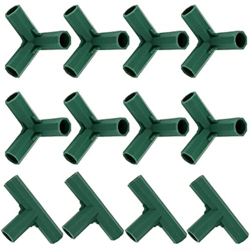 12 Stück Rohrverbinder für Gebäude, Gewächshaus, Möbelverbinder, 16 mm, für den Bau verschiedener Rahmen, einschließlich Gärten und Innenstrukturen von EpheyFIF