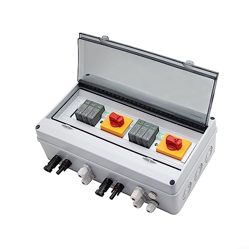 EpheyFIF Solar PV Combiner Box, 1000V Solar PV Combiner Box 2 in 2 out Outdoor Wasserdichte Kunststoff Verteilerkasten Sonnensystem EpheyFIF Solar PV Combiner Box, 1000V Solar PV Combiner Box 2 in 2 out Outdoor Wasserdichte Kunststoff Verteilerkasten Sonnensystem von EpheyFIF
