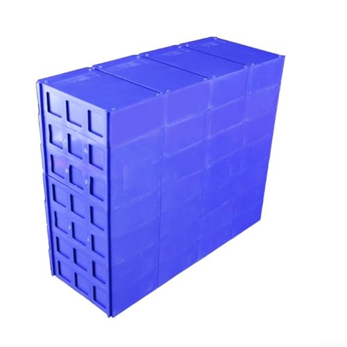 2 stapelbare Aufbewahrungsboxen aus Kunststoff für Hardware-Schrauben und kleine Komponenten, transparente Schubladen mit Fingergriff für einfaches Öffnen und Organisieren (2 Stück blau) von EpheyFIF