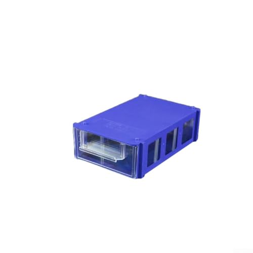 2 stapelbare Aufbewahrungsboxen aus Kunststoff für Hardware-Schrauben und kleine Komponenten, transparente Schubladen mit Fingergriff für einfaches Öffnen und Organisieren (2 Stück transparent) von EpheyFIF