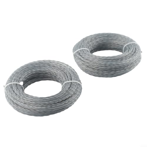 2 x Spulenschnur, Spulendraht, zuverlässiger Querschnitt, Trimmschnur, 2 Sets, 2,0–3,0 mm x 15 m (30 m) Fadenspule, Rasentrimmerfaden (15 m x 3,0 mm x 2 Stück) von EpheyFIF