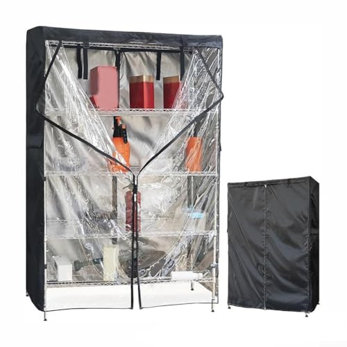 210D wasserdichte Draht-Regalabdeckung, staubdichtes Design mit Reißverschluss, hält Ihre aufbewahrten Gegenstände sicher vor schädlichen Elementen (152,4 x 61 x 180,3 cm) von EpheyFIF