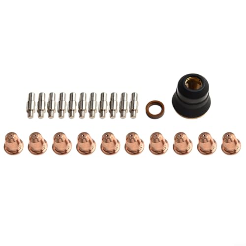 22-teiliges Plasma-Taschenlampen-Set für S45, CUT55, PT40, IPT40, PT60, mit Elektroden, Düsen und Schutzabdeckung 22-teiliges Plasma-Taschenlampen-Set für S45, CUT55, PT40, IPT40, PT60, mit Elektroden, Düsen und Schutzabdeckung von EpheyFIF