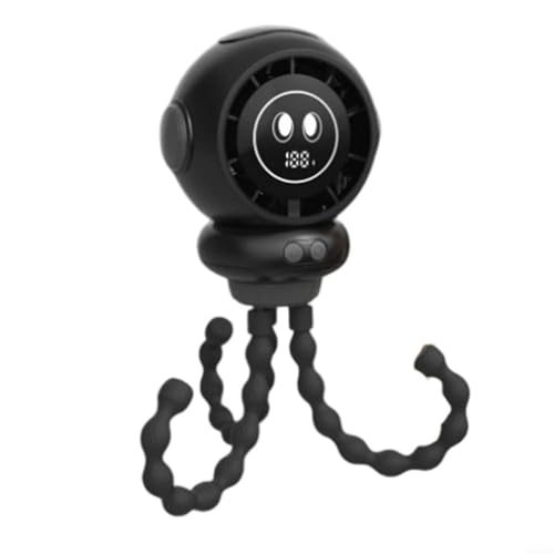 360 Grad drehbarer Tischventilator, mit LED-Display, Nachtlicht, 4000 mAh, wiederaufladbarer Akku, Clip-On-Ventilator, mehrere Geschwindigkeitseinstellungen, leiser Betrieb für Kinderwagen, Autositz 360 Grad drehbarer Tischventilator, mit LED-Display, Nachtlicht, 4000 mAh, wiederaufladbarer Akku, Clip-On-Ventilator, mehrere Geschwindigkeitseinstellungen, leiser Betrieb für Kinderwagen, Autositz von EpheyFIF