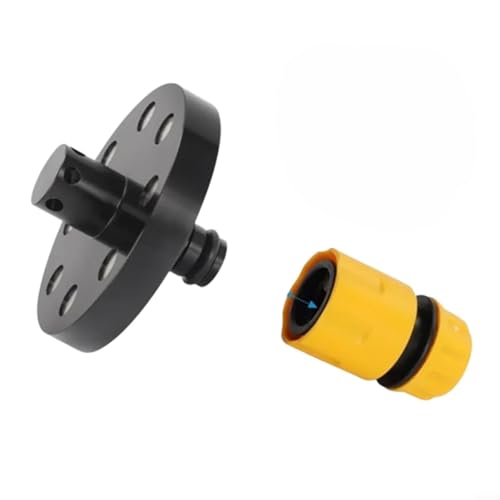 360° drehbares Untergestell-Reiniger-Set – robuste ABS-Unterlegscheibe für Autos/LKWs/SUVs, passend für Hochdruckreiniger und Gartenschläuche (8,1 x 5,1 cm, schwarz) (Düse + Anschluss) von EpheyFIF