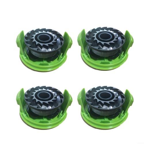 4 x Trimmerfaden Spule und Abdeckkappe, Spulenabdeckkappe, Spule und Schnur, Spule und Schnur für Greenworks 21287 24 V Rasentrimmerspule von EpheyFIF